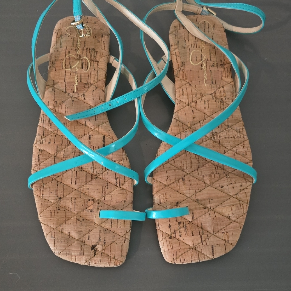 Jessica Simpson Elegant Turquoise Strappy Sandals
